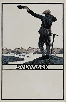Sudmark: Mountaineer in front of mountains