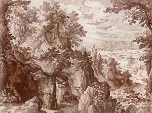 Hermit: Mountainous Landscape with a Hermit