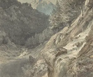 Schirmer: Mountainous Landscape with a River, 1807?63, Pen