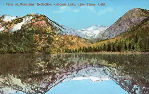 Tahoe: Mountains at Cascade Lake, Lake Tahoe, California, USA