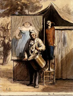 Pierrot: Mountebank Playing a Drum
