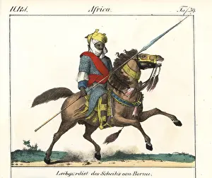 Bornu: Mounted bodyguard to the Sheik of Bornu