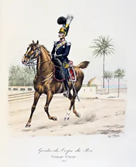 Titeux: Mounted officer of the Spanish regiment of the