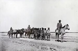 Aborigine: Mounted police constable with cattle killers, Australia