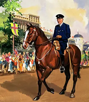 Look & Learn Nursery Material: Mounted Policeman
