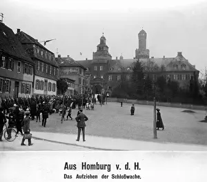 Homburg: Mounting of the castle guard in Homburg, 1913