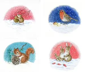 Acorn: Mouse & acorn; Robin & crumbs; Squirrel etc