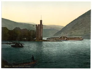 Bingen: The Mouse Tower, Bingen, the Rhine, Germany