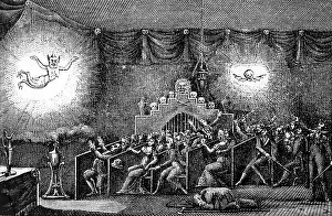 Gaspard: movie / cinema, magic latern, apparition by the