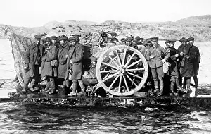 Tommies: Moving Artillery Guns by Raft during WW1