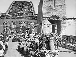 Vaucluse: Moving over the opened Harbour Bridge in Sydney, 1932