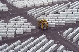 Maputo: Mozambique, Mozal, 2004: Aluminium ready for export