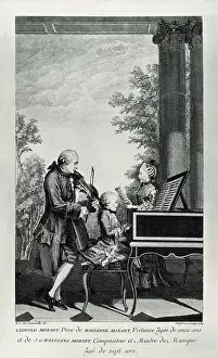 Nannerl: Mozart when he was 7 seven years old playing