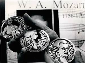 200th: Three Mozart medals, Numismatic Fair in Basel