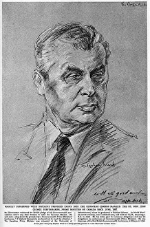 Sixities: Mr. Diefenbaker, as sketched by Stephen Ward, 1961