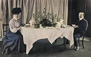 Eustace: Mr Eustace Miles in his restaurant at Charing Cross