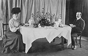 Eustace: Mr Eustace Miles in his restaurant at Charing Cross