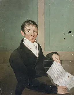 Gottlieb: Mr. Graupner - seated and holding music
