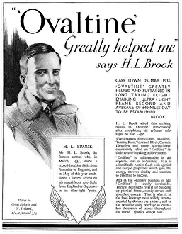 Drank: Mr H.L.Brook Drank Ovaltine On His Record Flight