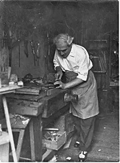 The Fortunino Matania Collection: Mr Mat in his workshop
