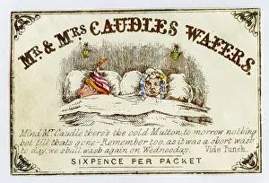 Wafers: Mr and Mrs Caudles Wafers advertising label