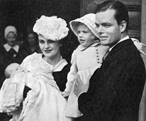 Sweeny: Mr & Mrs Charles Sweeny at son's christening