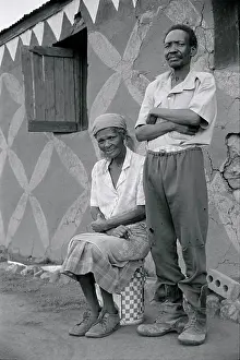 Molefe: Mr and Mrs Modikwane Molefe outside their home on a