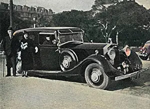 Oct17: Mr and Mrs Wertheimer with their Rolls-Royce, 1935