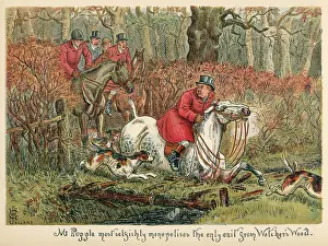 Blocking: Mr Popple stuck in the mud on his horse