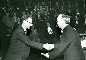 Fraes: Mr Smith, left, is presented with the British Gold Medal