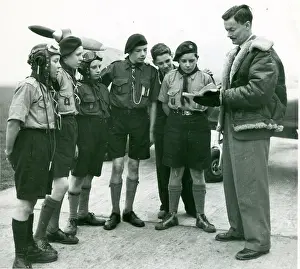 Chard: Mr Trevor Scott-Chard and Air Scouts