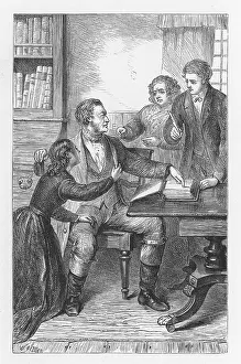 Bitter: Mr Tulliver ordering Tom to write a bitter condemnation