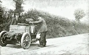 Whomes: Mr Whomes and his car. Woolwich Road