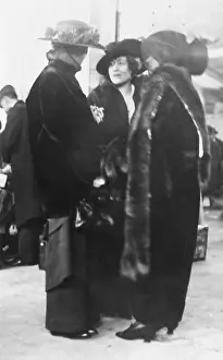 Huntington: Mrs. Ava Willing Astor (center) arriving on the