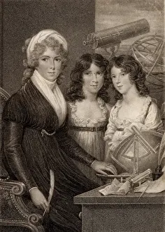 Taught: Mrs Bryan and Children Stipple engraving after