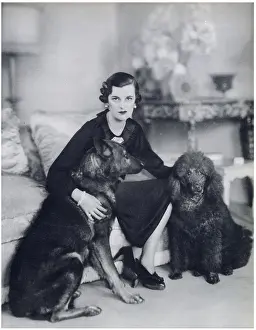 Sweeny: Mrs Charles Sweeny with her dogs
