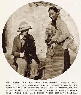 Goat: Mrs Cutting with a Lhasa Apso
