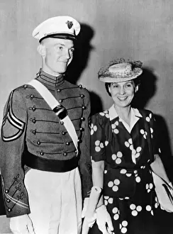 Overseeing: Mrs. Dwight D. Eisenhower smiles proudly ?