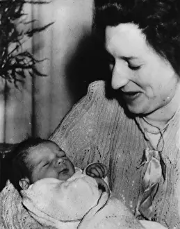 Prematurely: Mrs Joy McCracken and Eagle baby