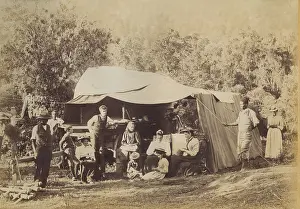 Hogsback: Mrs Stewart and family in camp at the Hogsback