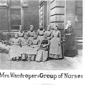 Wellbeing: Mrs Wardroper and group of nurses