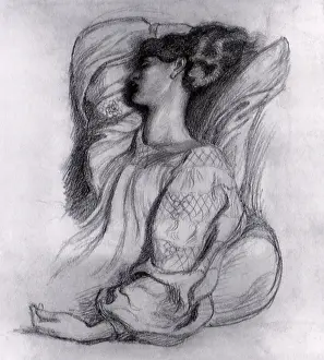 Raphaelite: Mrs William Morris Asleep, by D G Rossetti