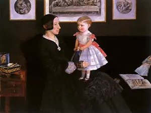 Millais: Mrs Wyatt Jr and Her Daughter, by J E Millais