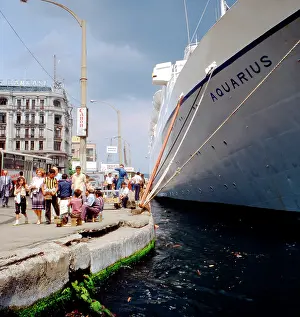 Dockside: MS Aquarius, at the dockside in Calata District