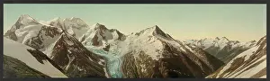 C1902: Mt. Fox and Mt. Dawson from Asulkan Pass, Selkirk Mountains