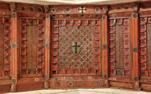 Teruel: Mudejar ceiling, Upper Hermitage, Santuario de
