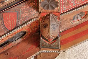 Teruel: Mudejar ceiling, Upper Hermitage, Santuario de