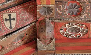 Teruel: Mudejar ceiling, Upper Hermitage, Santuario de