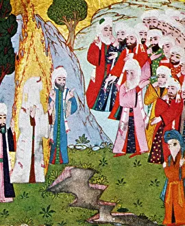 Calligraphy: Muhammad Brings Forth A Spring in Mecca