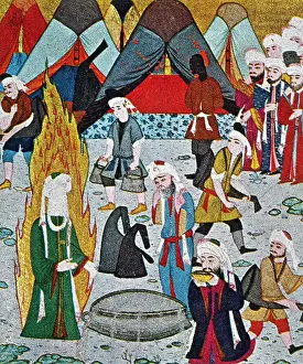Calligraphy: Muhammad Conjures a Well in the Desert